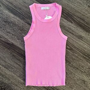 Thanne Ribbed High Neck Tank New